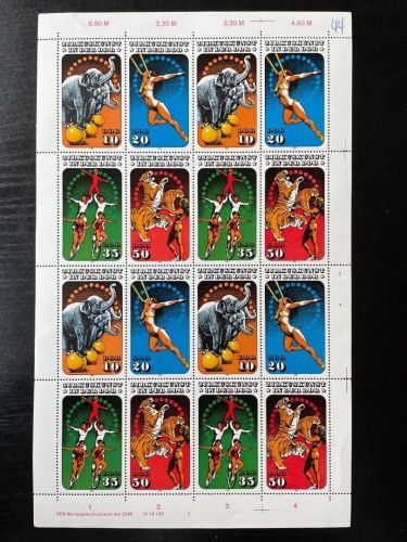 DDR, MiNr. 2985 DV WPD 2 kompletter Bogen FNr. 2 postfrisch Druckvermerk