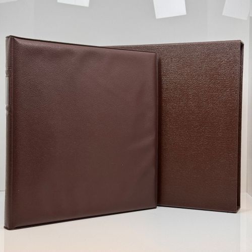 Lindner Ringbinder Braun altes System mit Kassette 18-Loch System - gebraucht