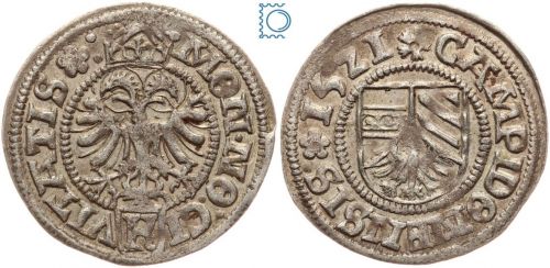 Kempten-Stadt, ½ Batzen 1521, Zur Zeit Maximilian I. (1486-1519) - Erhaltung!