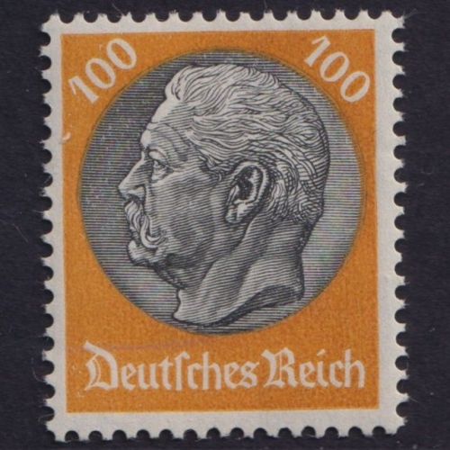 Deutsches Reich, Nr. 495 / 100 Pf. Hindenburg postfrisch, geprüft Schlegel BPP
