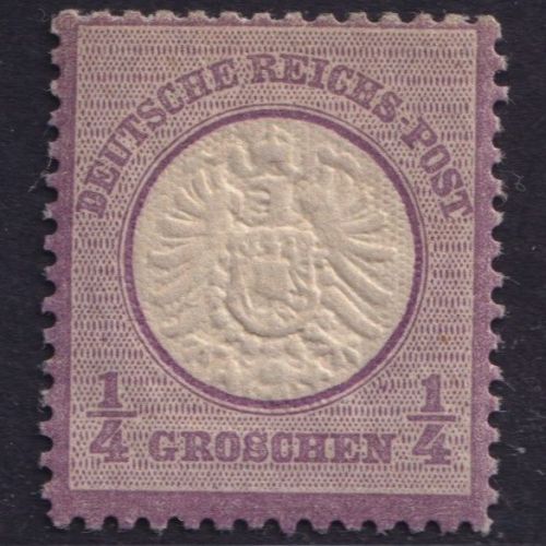 Dt. Reich Brustschild Nr. 16 ungebraucht - ¼ Gr. großes Schild grauviolett