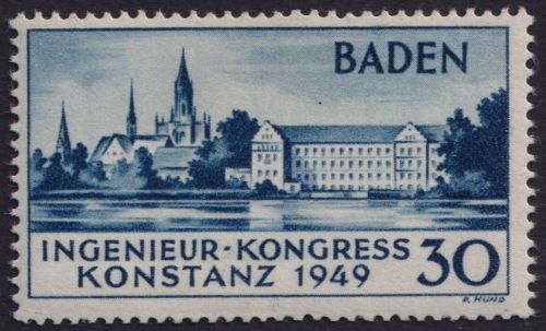 Französische Zone, Baden Nr. 46 II postfrisch, geprüft Schlegel BPP - Konstanz