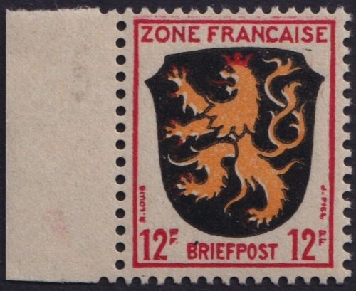 Französische Zone Allgemeine Ausgabe - Michel Nr. 6 bx postfrisch, geprüft Straub BPP