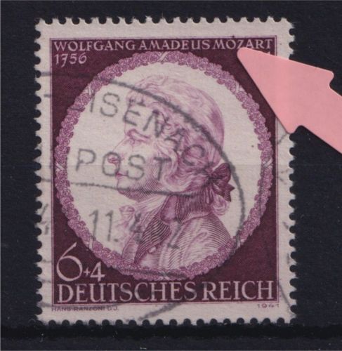 Deutsches Reich, Michel Nr. 810 PF II Plattenfehler gestempelt