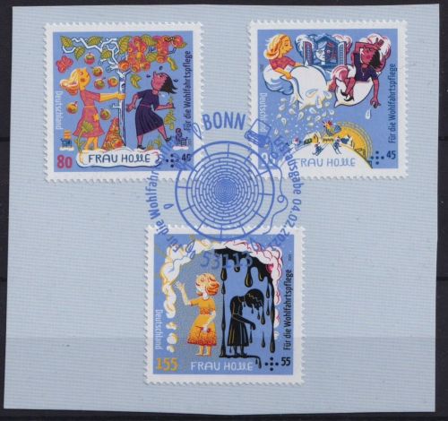 Bund MiNr. 3585-3587 Ecke gestempelt ESST BONN - Märchen „Frau Holle“