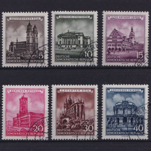DDR, MiNr. 491-496 gestempelt - Wiederherstellug historischer Bauwerke