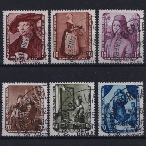 DDR MiNr. 504-509 gestempelt - Gemäldegalerie (I)