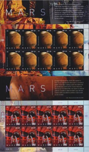 UNO Genf "Planet Mars" Kleinbogensatz MiNr. 1171-1172 – postfrisch 2022