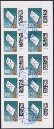 Bund, Folienblatt 116 gestempelt ESST - 3654 - Welt der Briefe Drache