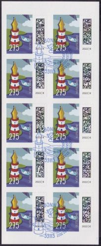 Bund, Folienblatt 117 gestempelt ESST - 3668 - Welt der Briefe Leuchtturm