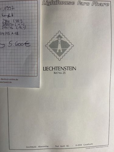 LIECHTENSTEIN Sammlung 1945-1997 postfrisch komplett auf Leuchtturm Vordruck