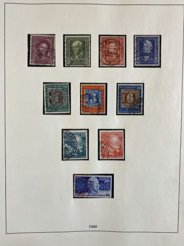 BRD / Bund 1949-1969 Sammlung gestempelt komplett auf Lindner Vordruck