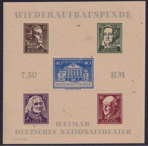 SBZ Thüringen, Block 3 B ay postfrisch - Wiederaufbauspende 1946