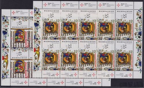 Bund, Michel Nr. 2763-2764 Zehnerbogen postfrisch - Weihnachten 2009