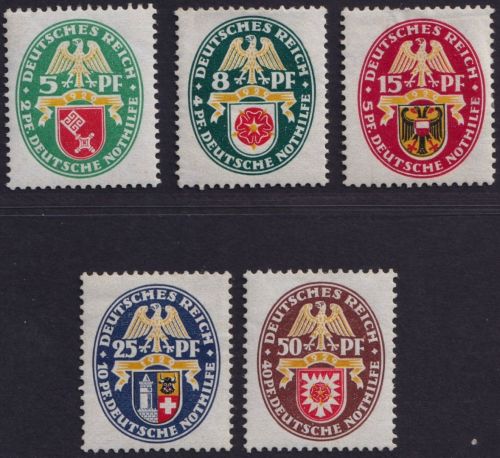 Deutsches Reich MiNr. 430-434 ungebraucht - Nothilfe 1929