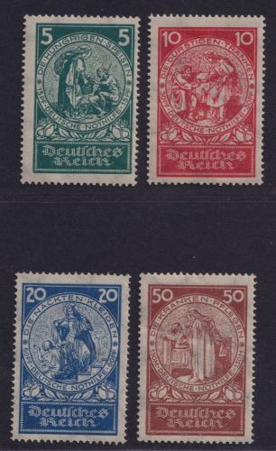 Deutsches Reich, MiNr. 351-354 ungebraucht - Nothilfe 1924