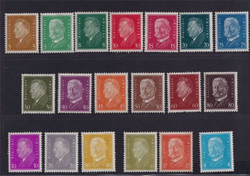 Deutsches Reich MiNr. 410-422, 435-37, 454, 465-66 ungebraucht - Reichspräsidenten