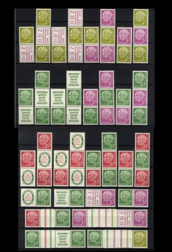 Bund 1955 - Heuss Zusammendruck W4 - S36 aus MHB 3 postfrisch komplett