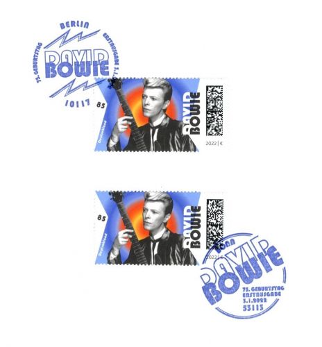 DAVID BOWIE 75. Geburtstag - Briefmarke - Sonderkarte Sonderstempel Ersttag!