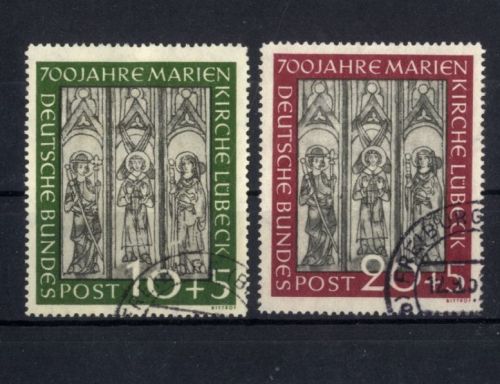 Bund, Michel Nr. 139-140 gestempelt - Marienkirche