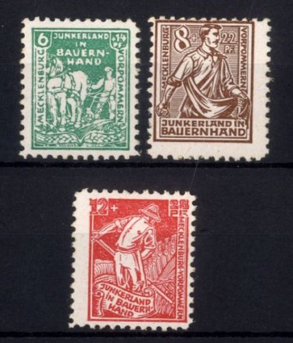 SBZ, Michel Nr. 23-25 a postfrisch - Junkerland in Bauernhand