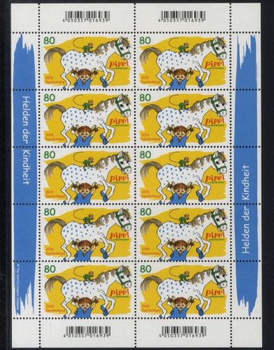 Bund, Michel Nr. 3507 Zehnerbogen postfrisch - Pippi Langstrumpf