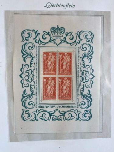 LIECHTENSTEIN Kleinbogen Sammlung 1965-1972 postfrisch - aus Abo in Borek Binder