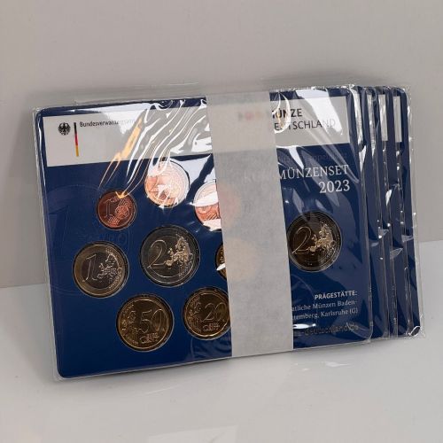BRD Deutschland 5 x KMS 2023 ADFGJ + 2 Euro Elbphilharmonie st STGL