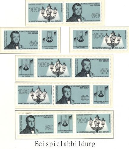 Bund, Michel Nr. 1537-1538 Zusammendrucke WZd9 - WZd 14 postfrisch komplett