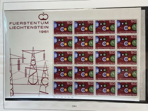 LIECHTENSTEIN Kleinbogen Sammlung 1961-1991 postfrisch - auf Lindner Vordruck