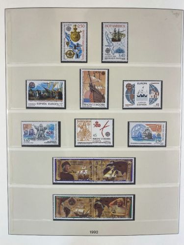 CEPT Europa Union Jahrgang 1992-1994 postfrisch auf Lindner Vordruck