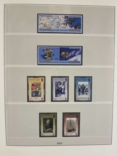 SÜD-GEORGIEN Sammlung 2007-2011 postfrisch - auf Lindner Vordruck