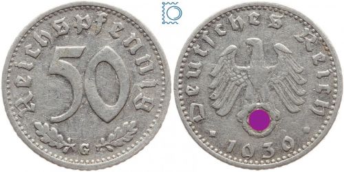 Drittes Reich, 50 Reichspfennig 1939 G, Jäger 372