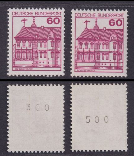Bund, Michel Nr. 1028 AII RA EZM Letterset postfrisch Rollenanfang 300 u. 500