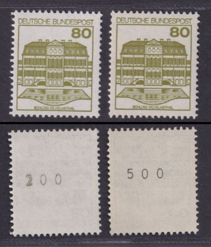 Bund, Michel Nr. 1140 AII RA EZM Letterset postfrisch Rollenanfang 200 u. 500