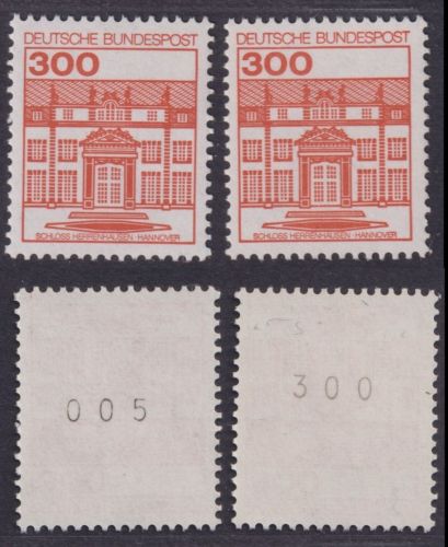 Bund, Michel Nr. 1143 AII RA RE EZM Letterset postfrisch Rollenanfang 005 500