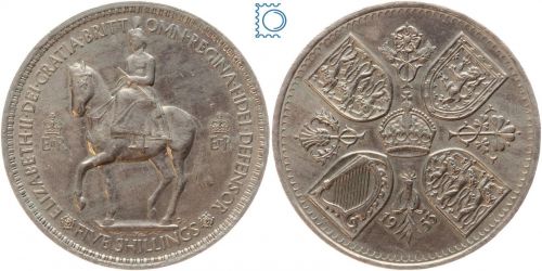 Großbritannien 5 Schilling 1953 - Krönung Elisabeth II