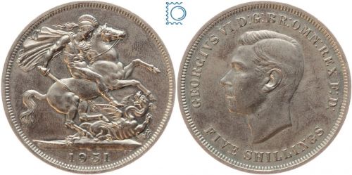 Großbritannien 5 Schilling 1951 - George VI. (1936-1952)