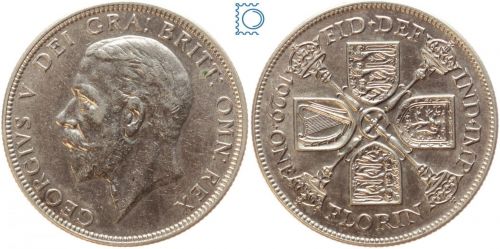 Großbritannien 1 Florin 1929 3rd issue | George V. (1910-1936) - Erhaltung!