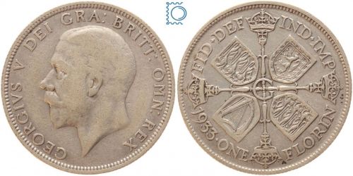 Großbritannien 1 Florin 1933 3rd issue | George V. (1910-1936)