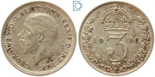 Großbritannien 3 Pence 1926 | 2nd issue | George V. (1910-1936) - Erhaltung!