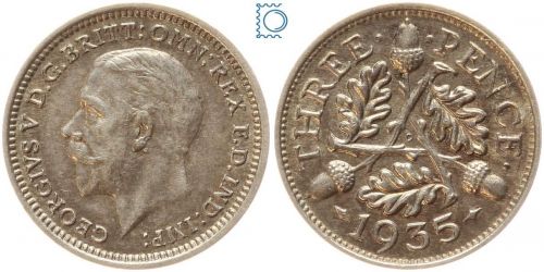 Großbritannien 3 Pence 1935 | 4st issue | George V. (1910-1936) - Patina!