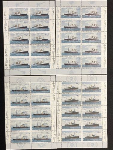 Bund, Michel Nr. 2809-2812 Zehnerbogen postfrisch - Historische Schnelldampfer