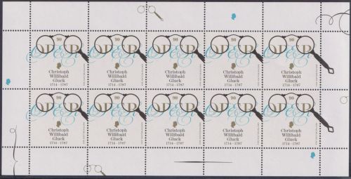 Bund, Michel Nr. 3092 Zehnerbogen postfrisch - Christoph Willibald Gluck