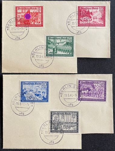 Deutsches Reich Michel Nr. 773-778 FDC - Ersttagsbriefe Kameradschaftsblock II