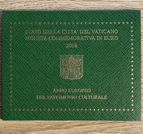 Vatikan 2 Euro 2018 Gedenkmünze im Folder - Jahr des Kulturerbes Weltkulturerbe