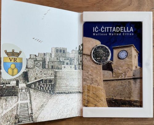 2 Euro Gedenkmünze Malta 2024 st - Cittadella Gozo - im Blister