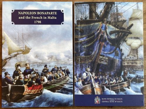 2 Euro Gedenkmünze Malta 2023 - Napoleon Bonaparte Franzosen auf Malta Blister