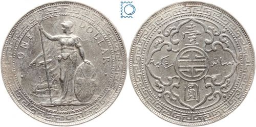 Grossbritannien Hongkong British Trade Dollar - 1 Dollar 1899 B - Bombay mint vz