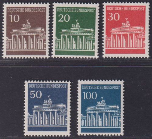 Bund MiNr. 506-510 w R Rollenmarken ungerade Nr. postfrisch - Planatol-Gummie